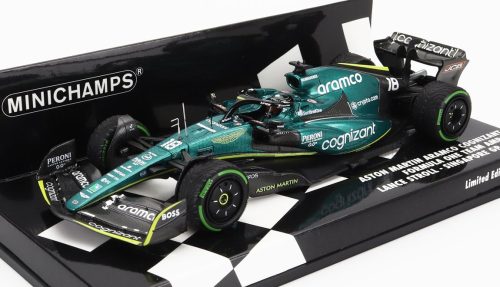 Minichamps - ASTON MARTIN F1 AMR22 TEAM ARAMCO COGNIZART N 18 SINGAPORE GP 2022 LANCE STROLL GREEN BLACK