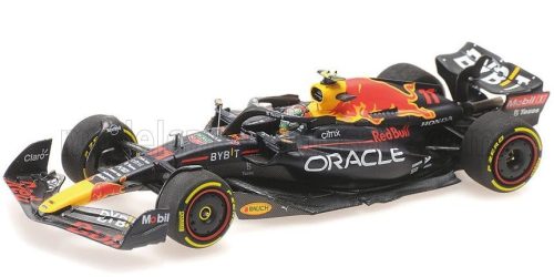 Minichamps - RED BULL F1  RB18 TEAM ORACLE RED BULL RACING N 11 AUSTIN USA GP 2022 SERGIO PEREZ MATT BLUE YELLOW RED