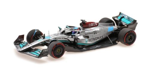 Minichamps - MERCEDES GP F1 W13E TEAM MERCEDES-AMG PETRONAS F1 N 63 (first f1 win) WINNER BRAZILIAN GP 2022 GEORGE RUSSEL SILVER GREEN