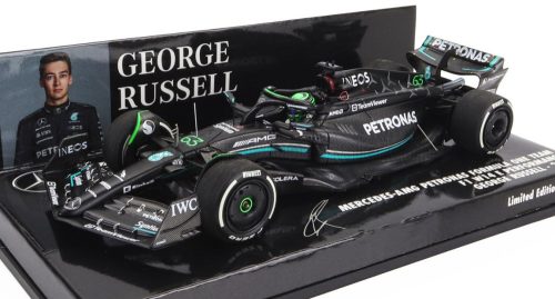 Minichamps - MERCEDES GP F1 W14 TEAM MERCEDES-AMG PETRONAS FORMULA ONE N 63 7th BAHRAIN GP 2023 GEORGE RUSSEL MATT BLACK