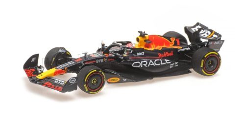 Minichamps - RED BULL F1  RB19 TEAM ORACLE RED BULL RACING N 1 WORLD CHAMPION WINNER BRITISH GP 2023 MAX VERSTAPPEN MATT BLUE