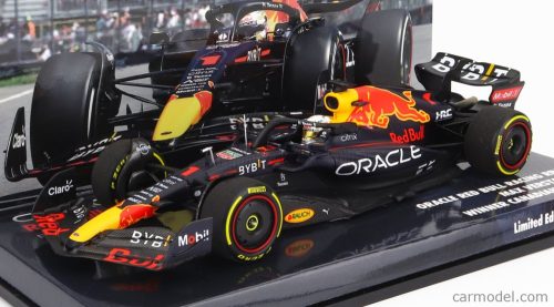 Minichamps - Red Bull F1  Rb18 Team Oracle Red Bull Racing N 1 Winner Canadian Gp World Champion 2022 Max Verstappen Matt Blue Yellow Red