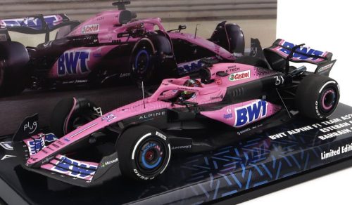 Minichamps - RENAULT F1  A523 TEAM BWT ALPINE N 31 BAHRAIN GP 2023 ESTEBAN OCON PINK BLUE BLACK