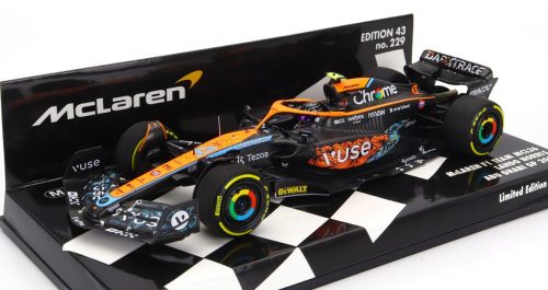 Minichamps - McLAREN F1  MCL36 MERCEDES TEAM MCLAREN N 4 ABU DHABI GP 2022 LANDO NORRIS ORANGE LIGHT BLUE