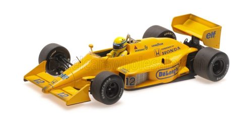 Minichamps - LOTUS F1  HONDA 99T N 12 WINNER MONACO GP DIRTY VERSION 1987 AYRTON SENNA - FIRST VICTORY F1 MONACO GP YELLOW