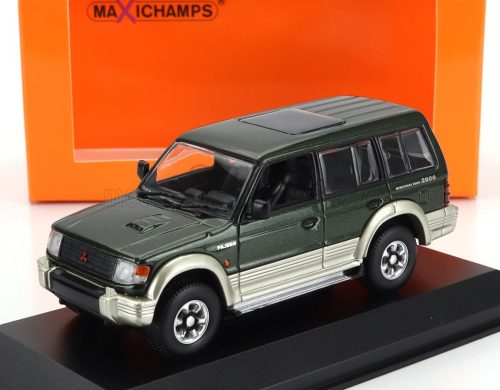 Minichamps - MITSUBISHI PAJERO LWB 2800 TURBO INTERCOOLER 1991 GREEN MET SILVER