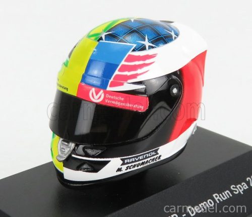 Mini Helmet - Schuberth Helmet F1 Casco Helmet Mild Seven Benetton B194 Ford N 5 Demonstration Run Belgium Spa Gp 2017 Mick Schumacher Yellow Green Red Black