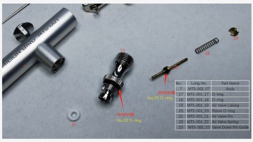 Meng Model - O-ring -VERMILION BIRD 0.3mm AIRBRUSH