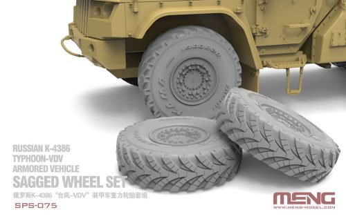 Meng Model - Russian K-4386 Typhoon-VDV Armored Vehicle Sagged Wheel Set (RESIN)