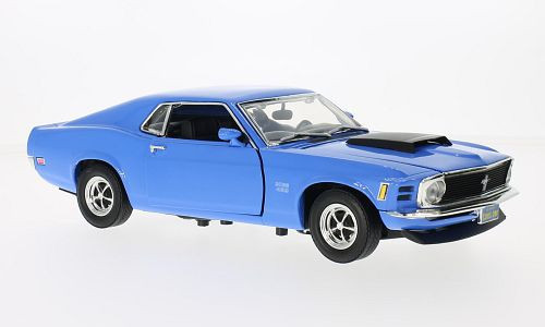 Motor-Max - Ford Mustang Boss 429, blau, 1970, 1:18