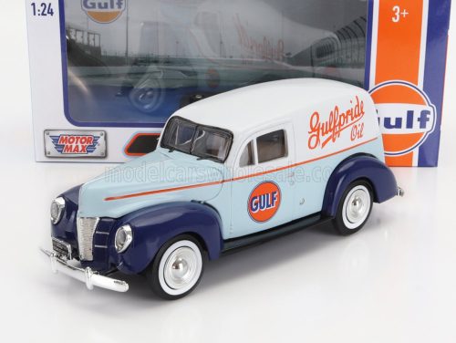 Motor-Max - FORD USA SEDAN DELIVERY VAN GULF OIL 1940 2 TONE BLUE ORANGE WHITE