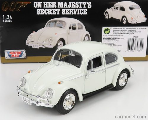 Motor-Max - Volkswagen Beetle 1967 - 007 James Bond - On Her Majesty'S Secret Service - Al Servizio Segreto Di Sua Maesta' White