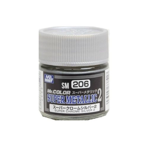 Mr. Hobby - Mr. Color Super Metallic II (10 ml) Super Chrome Silver II SM-206