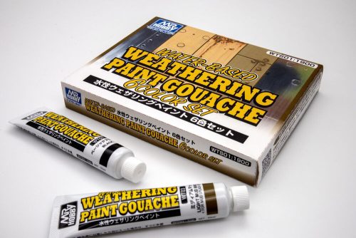 Mr. Hobby - Mr Hobby -Gunze WATER-BASED WEATHERING PAINT GOUACHE 6 Color Set