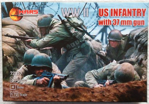 Mars Figures - US Infantry with 37mm gun