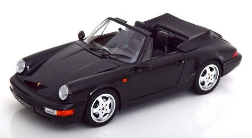 NOREV - PORSCHE 911 964 CARRERA 4 CABRIOLET 1990 BLACK MET