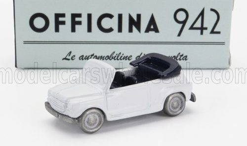 Officina-942 - FIAT 600 MAGGIOLINA CARROZZERIA FRANCIS LOMBARDI CABRIOLET OPEN 1958 WHITE