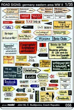 Plus model - 1/35 Road signs: Germany - eastern area WW II