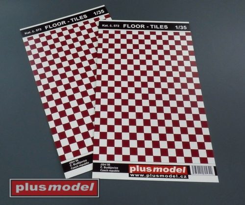 Plus model - Floor tiles red and white