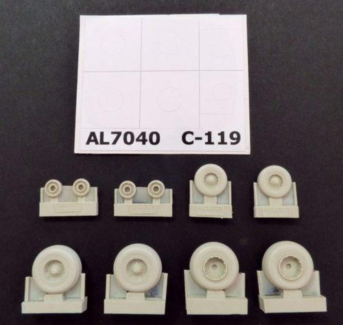 Plus model - C-119 Boxcar wheels late version