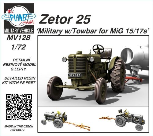 Planet Models - Zetor 25 Military w/Towbar for MiG 15/17s