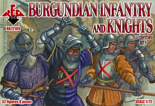 Red Box - Burgundian infantry a.knights,15th centu set 1