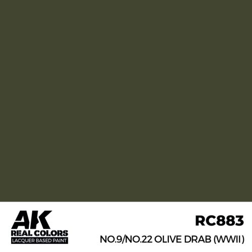 AK Interactive - No.9/No.22 Olive Drab (WWII) 17 ml.