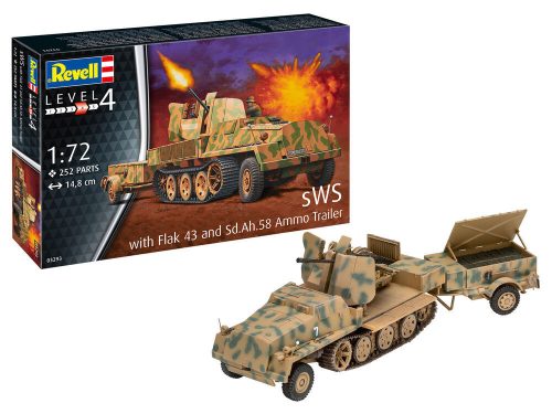 Revell - sWS mit Flak-Aufbau als Sfl. mit 3,7cm Flak 43