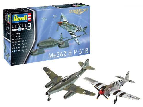 Revell - Modell szett Combat Set Me262 & P-51B 1:72 (63711)