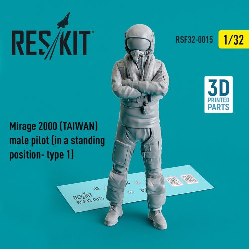 Reskit - Mirage 2000 (TAIWAN) male pilot (in a standing position- type 1) (3D Printed) (1/32)