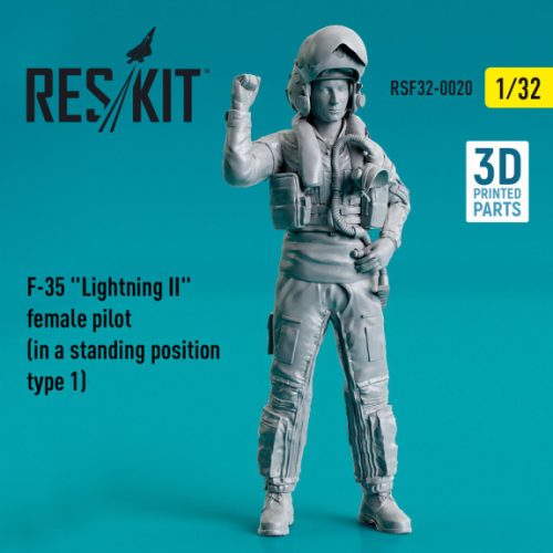 Reskit - F-35 "Lightning II" female pilot (in a standing position- type 1) (3D Printed) (1/32)