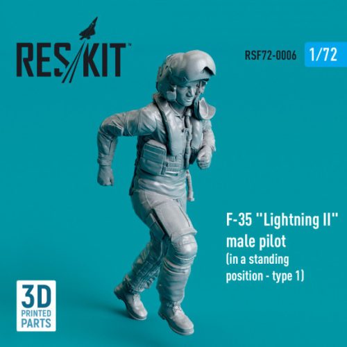 Reskit - F-35 "Lightning II" male pilot (in a standing position - type 1) (3D Printed) (1/72)