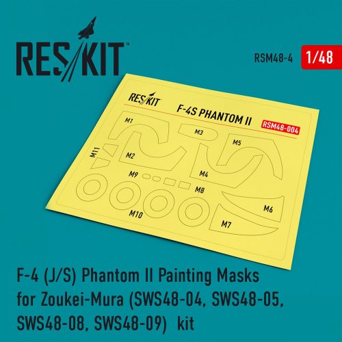 Reskit - F-4 (J,S) "Phantom II" Pre-cut painting masks for Zoukei-Mura (SWS48-04, SWS48-05, SWS48-08, SWS48-0