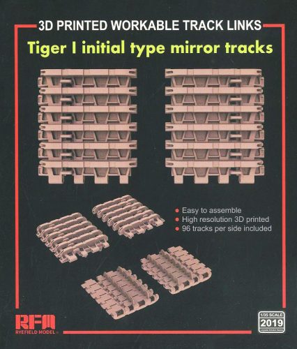 Rye Field Model - Tracks forTiger I initial type mirror (3D printed)