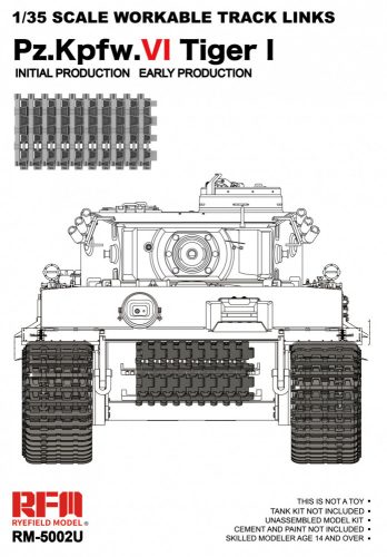 Rye Field Model - Workable track links for Tiger I early