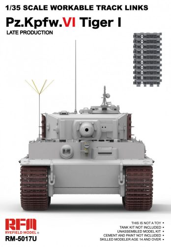 Rye Field Model - Workable track links for Tiger I late