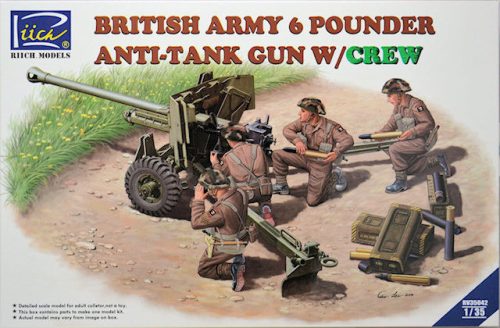 Riich Models - British Army 6 Pounder Infantry Anti-tank Gun w/Crews (4 figures)