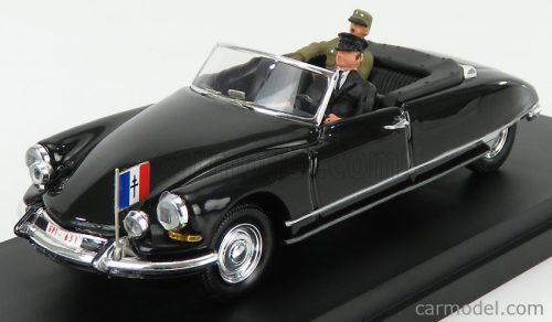 Riomodels - Citroen Ds Cabriolet With Figure General De Gaulle 1959 Black