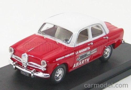 Rio-Models - Alfa Romeo Giulietta Servizio Marmitte Abarth 1957 Red White