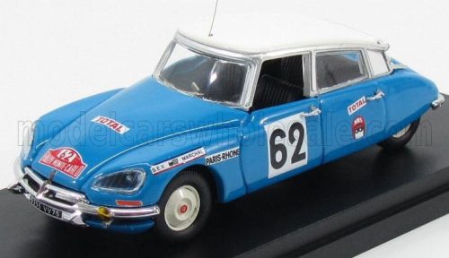 Rio-Models - CITROEN DS21 N 62 RALLY MONTECARLO 1970 SALOMON - SAINTIGNY BLUE IVORY