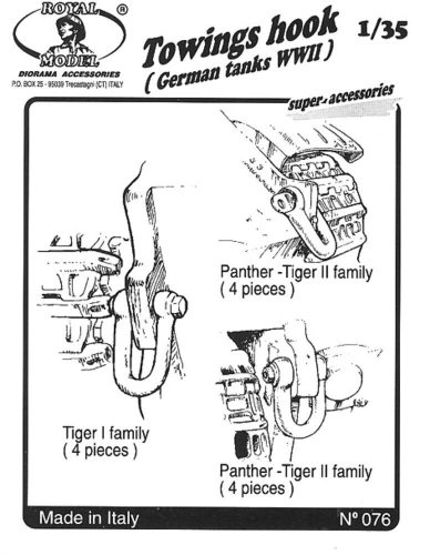 Royal Model - Towings hook German tank