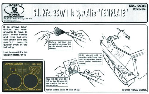 Royal Model - Sd.Kfz. 250/1 le Spw Alte TEPMPLATE