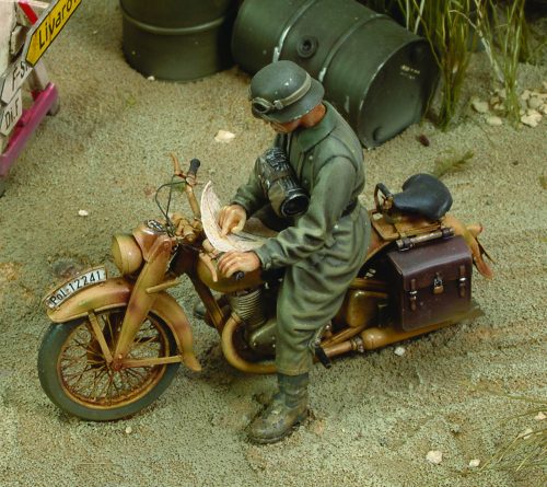 Royal Model - DKW German Motorcycle rider-WWII