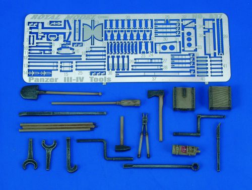 Royal Model - Pz. III-IV Tools & Holders-WWII