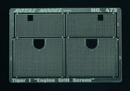 Royal Model - Engine Grill Screen Tiger I (for Dragon kit)