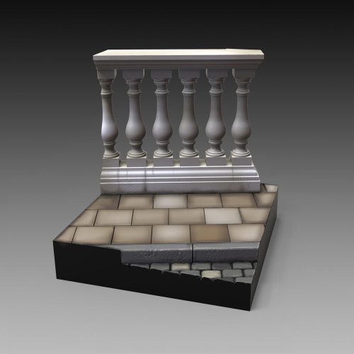 Royal Model - Base with columns  'cm 5x5' (75mm)