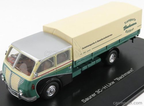 Schuco - Saurer 3Ch Lkw Telonato Transport Bachmann 1954 Green Cream Silver