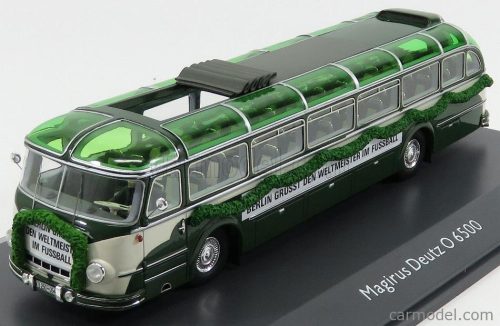 Schuco - Magirus Deutz O6500 Autobus Winner Team Football World Cup Wm Open Roof 1954 Green