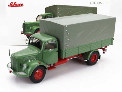 Schuco - MERCEDES BENZ L3500 TRUCK TELONATO 1950 BLUE GREY