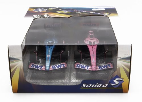 Solido - RENAULT SET 2X F1  A523 TEAM BWT ALPINE PRESS LAUNCH LIVERY N 10 PIERRE GASLY - N 31 ESTEBAN OCON 2023 BLUE BLACK PINK